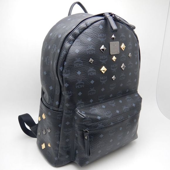 Mcm Backpack Stark Studded Visetos Pvc/ #111182M41B - Picture 2 of 9
